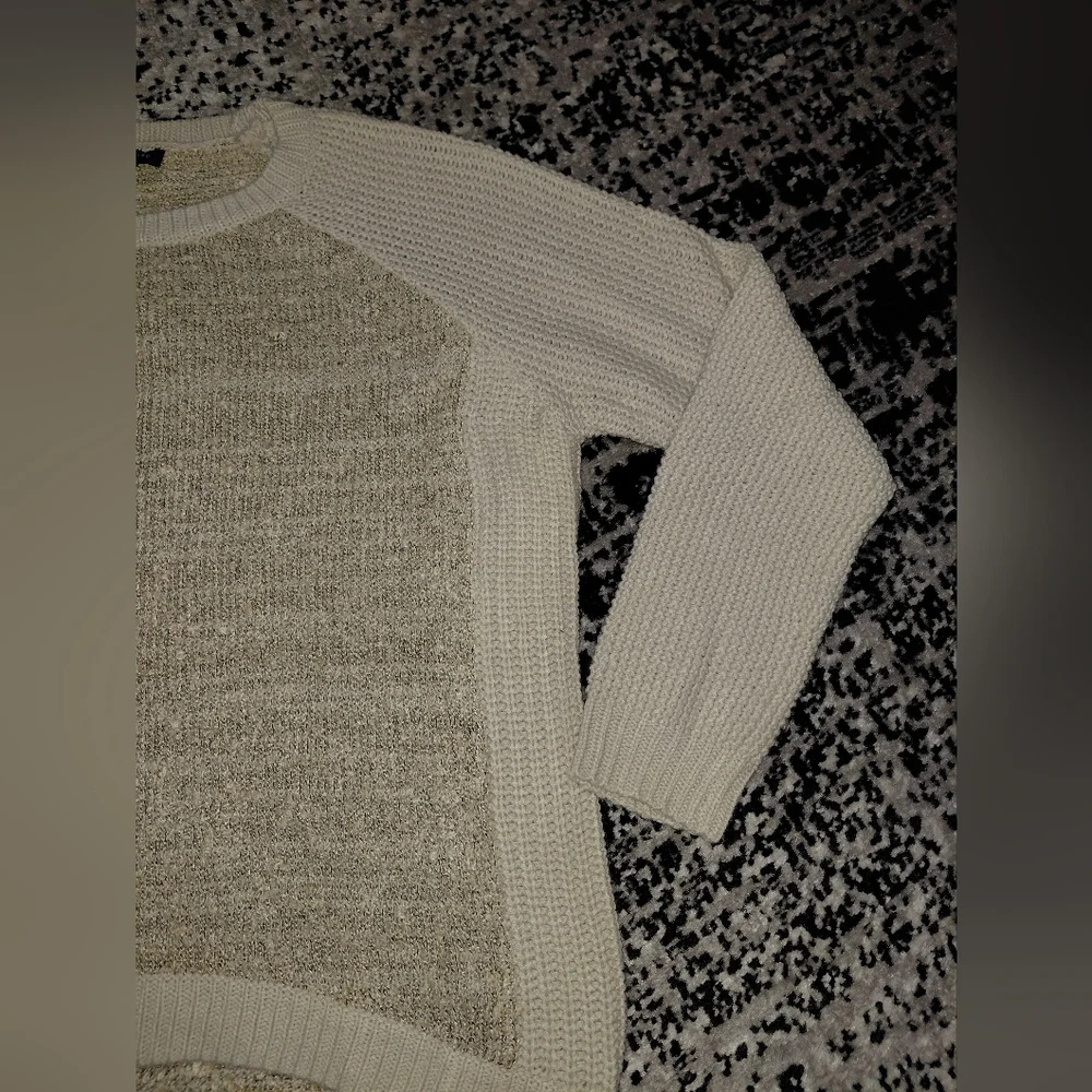 The Limited Oatmeal Heather Knit Sweater Large L Vanilla Girl Minimalist Cozy